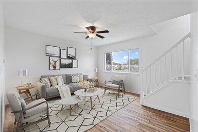Living room with virtual staging