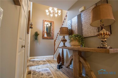 Bright entry with newer vinyl 