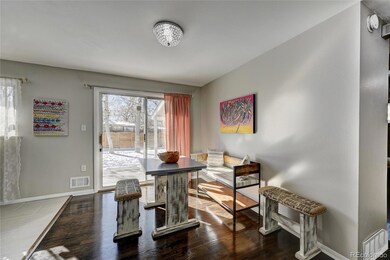 Eat in space in kitchen.  Patio door with access t