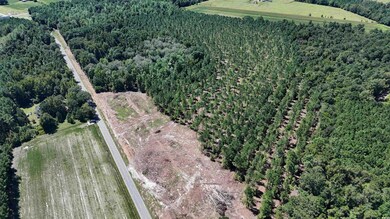 Aerial view of property and surrounding area featuring a forest and rural landscape