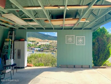 Inside 2 Car Carport looking towards hom