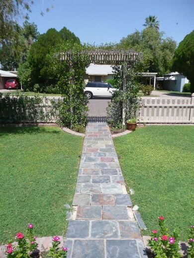 Tiled Walkway to Front of Home