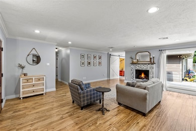 Hallway to secondary bedrooms off the living area.