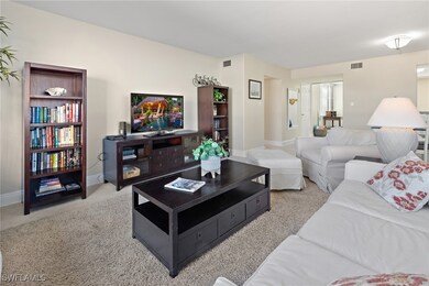 View of carpeted living room
