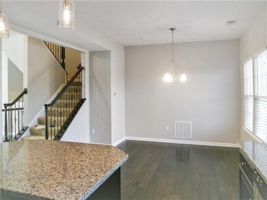 The professionally painted 12 x 11 dining room wit