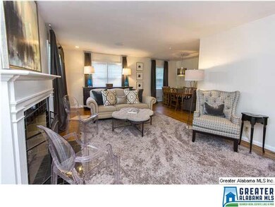 Large Living/Dining area with Fireplace and Hardwo