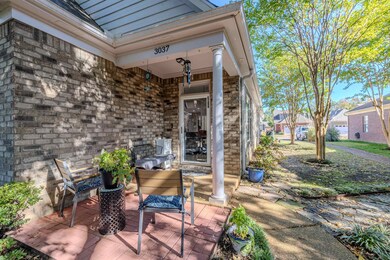 View of patio with a porch