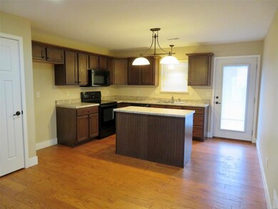 Island and pantry in kitchen