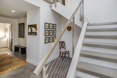 Steel Cable Railing with tiled stairs