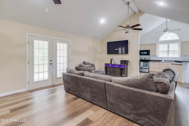living room toward kitchen