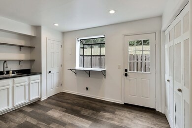 Bright kitchen New paint, flooring & floating shelves