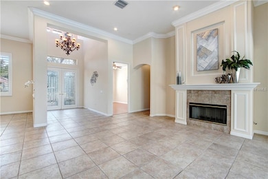 The oversized foyer leads to the designer perfect 