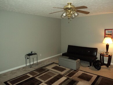 The living room is spacious