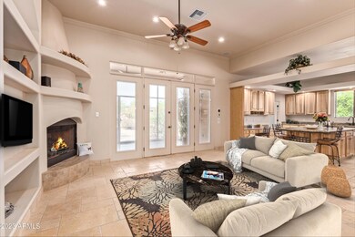 Virtually staged great room