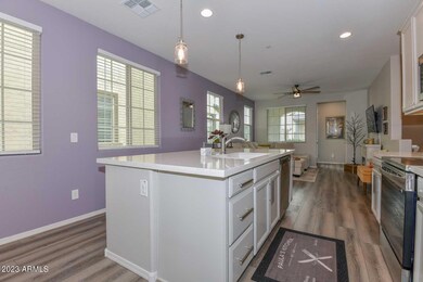 Wood blinds throughout