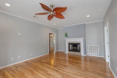 Spacious Family room with fireplace.