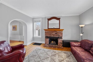 Cozy gas fireplace in living room