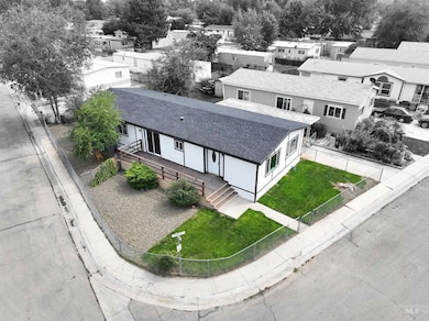 Aerial perspective of suburban area