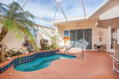 Screened in pool area
