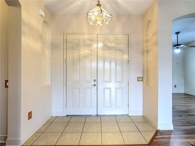 Double door entry foyer