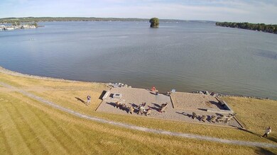 Aerial view of the recently improved Towne Harbour