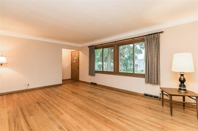 Living Room with original hardwood floors