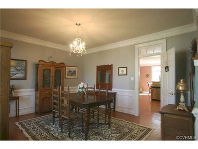 Dining Room has windows overlooking Front Yard, an