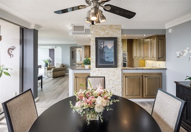 Redesigned open concept kitchen allowing pass thro