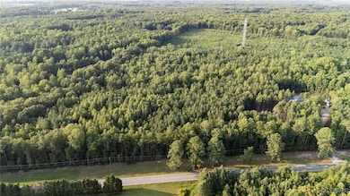Bird's eye view of a heavily wooded area