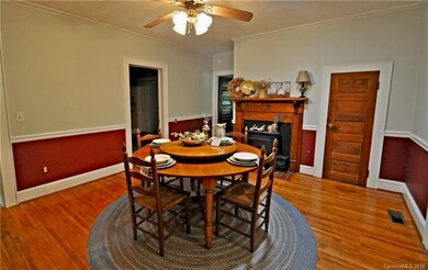 Dinning room with wood stove