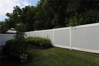 back yard with conservation area view