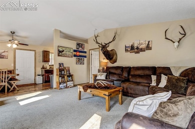 Spacious living room on the upper level