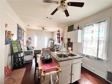 View of den from kitchen area