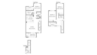 Spacious D Floor Plan - 1317 s.f.