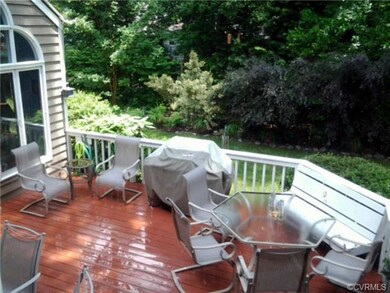 Great shot of the back Deck showing a view of the 