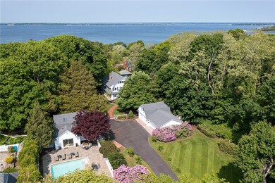 Main house, garage and guest/pool house aerial
