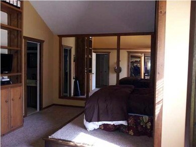 Large master bedroom with built in's and master ba