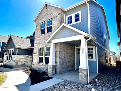Craftsman inspired home with stone siding