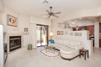 Living room fireplace, and patio