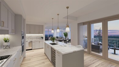 The kitchen includes a curated selection of both T