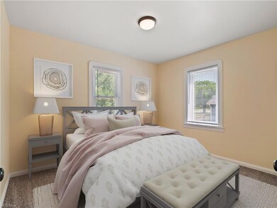 Virtually staged first floor bedroom.