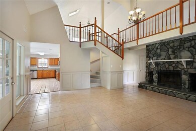 Greatroom with large stone Fireplace