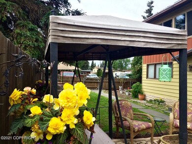 fenced yard