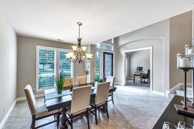 Amazing interior design details including white wooden plantation shutters