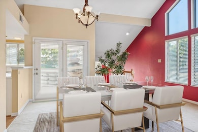 Virtually staged dining area