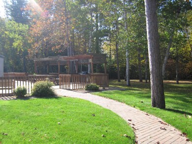 Outdoor lounge area at clubhouse