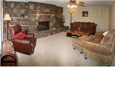Spacious living room measures 19'3