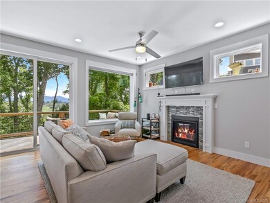 Views from all levels and windows! Gas fireplace in the living room.