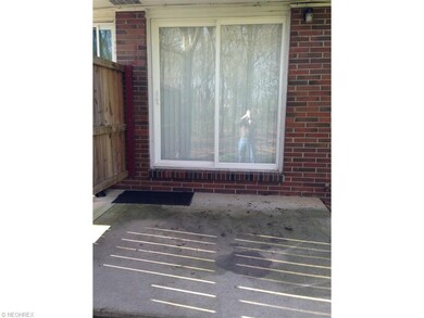 Newer rear sliding door leading to patio