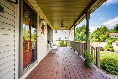Oversized covered porch, 8 feet deep.